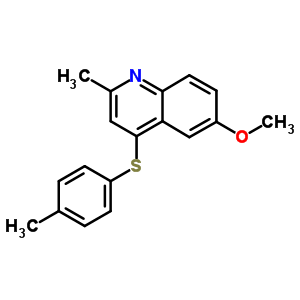 6-Methoxy-2-methyl-4-(4-methylphenyl)sulfanyl-quinoline Structure,5431-56-1Structure