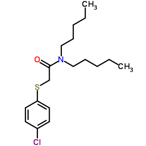 2-(4-Chlorophenyl)sulfanyl-n,n-dipentyl-acetamide Structure,5431-58-3Structure