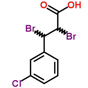 Benzenepropanoic acid, a,b-dibromo-3-chloro- Structure,5431-97-0Structure