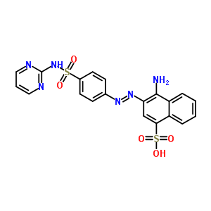 4-Amino-3-[4-(pyrimidin-2-ylsulfamoyl)phenyl]diazenyl-naphthalene-1-sulfonic acid Structure,5433-79-4Structure