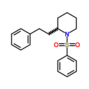 2-(2-苯基乙基)-1-(苯基磺酰基)-哌啶结构式_5435-08-5结构式