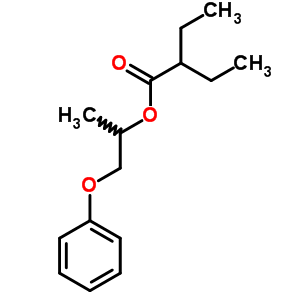 Butanoic acid,2-ethyl-, 1-methyl-2-phenoxyethyl ester Structure,5436-73-7Structure