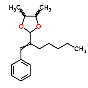 4,5-Dimethyl-2-(1-phenylhept-1-en-2-yl)-1,3-dioxolane Structure,5436-86-2Structure