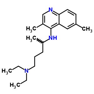 N-(3,6-二甲基喹啉-4-基)-N,N-二乙基-戊烷-1,4-二胺结构式_5438-89-1结构式