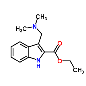 Ethyl 3-(dimethylaminomethyl)-1h-indole-2-carboxylate Structure,5439-83-8Structure