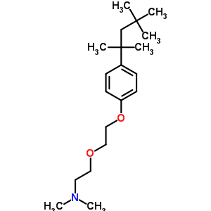 Ethanamine, n,n-dimethyl-2-(2-(4-(1,1,3,3-tetramethylbutyl)phenoxy)ethoxy)- Structure,5442-83-1Structure