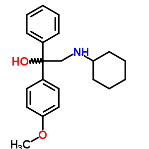 Benzenemethanol, a-[(cyclohexylamino)methyl]-4-methoxy-a-phenyl-, hydrochloride (1:1) Structure,5443-65-2Structure