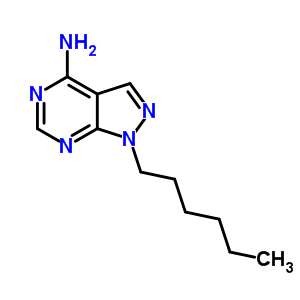 1H-pyrazolo[3,4-d]pyrimidin-4-amine,1-hexyl- Structure,5444-50-8Structure