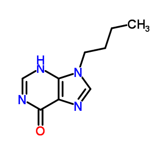 6H-purin-6-one, 3,9-dihydro-9-butyl- Structure,5444-84-8Structure