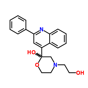 4-Morpholineethanol,2-hydroxy-2-(2-phenyl-4-quinolinyl)- Structure,5445-70-5Structure