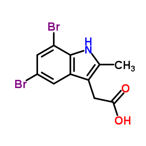 2-(5,7-Dibromo-2-methyl-1h-indol-3-yl)acetic acid Structure,5446-23-1Structure