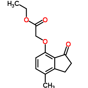 Acetic acid,2-[(2,3-dihydro-7-methyl-3-oxo-1h-inden-4-yl)oxy]-, ethyl ester Structure,5446-61-7Structure