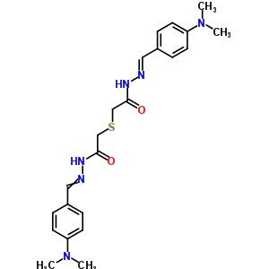 (6CI,8CI)-硫代二乙酸 双[[p-(二甲基氨基)亚苄基]肼]结构式_5447-25-6结构式