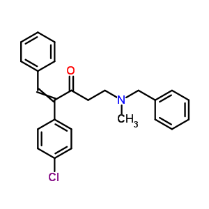 5-(Benzyl-methyl-amino)-2-(4-chlorophenyl)-1-phenyl-pent-1-en-3-one Structure,5447-56-3Structure