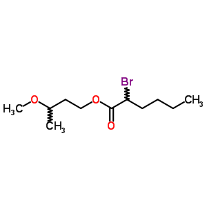 Hexanoic acid,2-bromo-, 3-methoxybutyl ester Structure,5448-55-5Structure