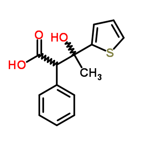 2-Thiophenepropanoicacid, b-hydroxy-b-methyl-a-phenyl- Structure,5449-23-0Structure