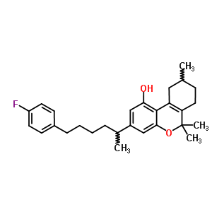 7,8,9,10-Tetrahydro-3-[5-(p-fluorophenyl)-1-methylpentyl ]-6,6,9-trimethyl-6h-dibenzo[b,d]pyran-1-ol Structure,54540-62-4Structure