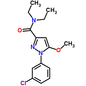 1-(3-氯苯基)-N,N-二乙基-5-甲氧基-1H-吡唑-3-羧酰胺结构式_54708-75-7结构式