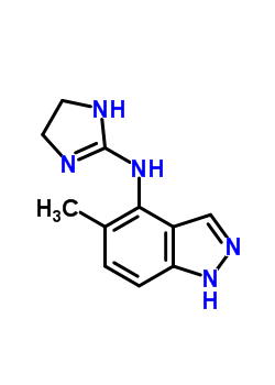 1H-indazol-4-amine,n-(4,5-dihydro-1h-imidazol-2-yl)-5-methyl - Structure,54768-42-2Structure