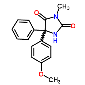 2,4-Imidazolidinedione,5-(4-methoxyphenyl)-3-methyl-5-phenyl- Structure,54833-61-3Structure