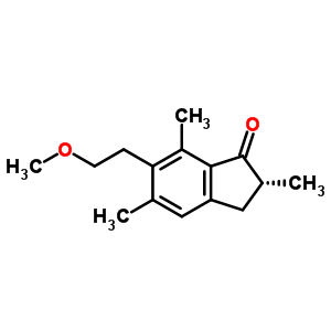 (R)-2,3-二氢-6-(2-甲氧基乙基)-2,5,7-三甲基-1H-茚-1-酮结构式_54854-89-6结构式