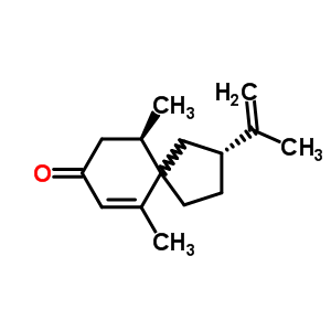 (2R,6R)-6,10-二甲基-2-丙-1-烯-2-基-螺[4.5]癸-9-烯-8-酮结构式_54878-25-0结构式