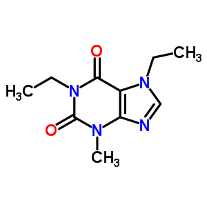 1,7-Diethyl-2,3,6,7-tetrahydro-3-methyl-1h-purine-2,6-dione Structure,54889-96-2Structure