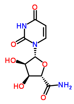 (2S,3s,4r,5r)-四氢-5-(3,4-二氢-2,4-二氧代嘧啶-1(2H)-基)-3,4-二羟基呋喃-2-羧酰胺结构式_54918-02-4结构式