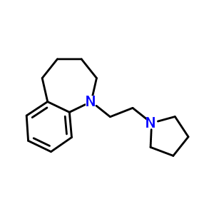 2,3,4,5-Tetrahydro-1-[2-(1-pyrrolidinyl)ethyl ]-1h-1-benzazepine Structure,54951-33-6Structure