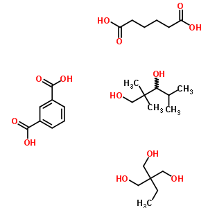 1,3-苯二甲酸与 2-乙基-2-(羟基甲基)-1,3-丙烷二醇, 己二酸和 2,2,4-三甲基-1,3-戊烷二醇聚合物结构式_55012-14-1结构式