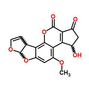 (6Ar)-2,3,6aα,9aα-tetrahydro-3-hydroxy-4-methoxycyclopenta[c]furo[3’,2’:4,5]furo[2,3-h][1]benzopyran-1,11-dione Structure,55058-52-1Structure