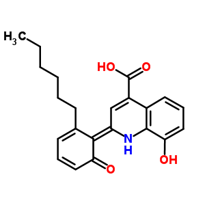 2-(2-Hydroxy-5-n-hexylphenyl)-8-quinolinol-4-carboxylic acid Structure,55066-81-4Structure