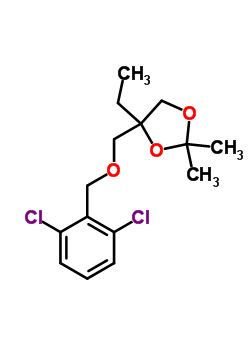 4-[[(2,6-Dichlorophenyl)methoxy]methyl ]-4-ethyl-2,2-dimethyl-1,3-dioxolane Structure,55117-01-6Structure