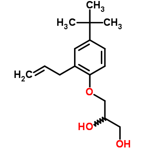 3-[4-(1,1-Dimethylethyl)-2-(2-propenyl)phenoxy]-1,2-propanediol Structure,55143-11-8Structure