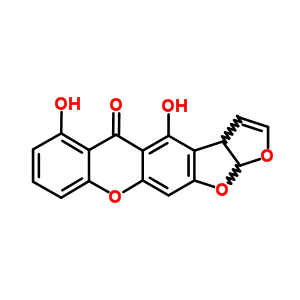 (3As,12ar)-3a,12a-dihydro-4,6-dihydroxy-5h-furo[3’,2’:4,5]furo[3,2-b]xanthen-5-one Structure,55256-49-0Structure