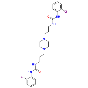 N,N-(1,4-哌嗪二基二-3,1-丙烷二基)双(n-(2-氯苯基)脲)结构式_55291-02-6结构式