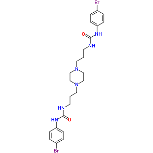 1,4-Bis[3-[3-(4-bromophenyl)ureido]propyl ]piperazine Structure,55291-05-9Structure