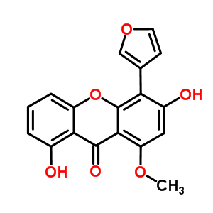 4-(3-Furanyl)-3,8-dihydroxy-1-methoxy-9h-xanthen-9-one Structure,55334-14-0Structure