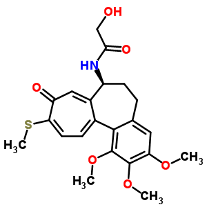 2-Hydroxy-n-[(7s)-1,2,3-trimethoxy-10-methylsulfanyl-9-oxo-6,7-dihydro-5h-benzo[d]heptalen-7-yl]acetamide Structure,55340-60-8Structure