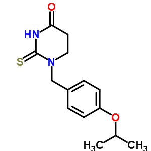 4(1H)-pyrimidinone,tetrahydro-1-((4-(1-methylethoxy)phenyl)methyl)-2-thioxo- Structure,55383-89-6Structure