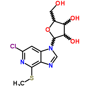 1H-imidazo[4,5-c]pyridine,6-chloro-4-(methylthio)-1-b-d-ribofuranosyl- Structure,55385-43-8Structure