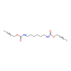 N,n’-hexamethylenebis(carbamic acid 3-iodo-2-propynyl) ester Structure,55406-56-9Structure