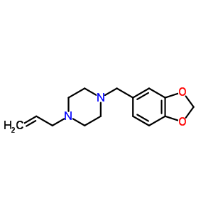 4-[(1,3-Benzodioxol-6-yl)methyl ]-1-allylpiperazine Structure,55436-35-6Structure