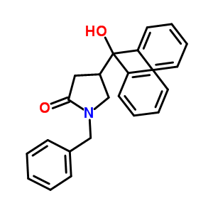 1-Benzyl-4-(hydroxy-diphenyl-methyl)-pyrrolidin-2-one Structure,55470-23-0Structure