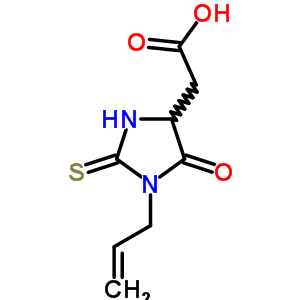 (1-烯丙基-5-氧代-2-硫氧代-咪唑啉-4-基)-乙酸结构式_55523-05-2结构式