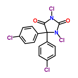 5,5-Bis(p-chlorophenyl)-1,3-dichlorohydantoin Structure,55579-35-6Structure