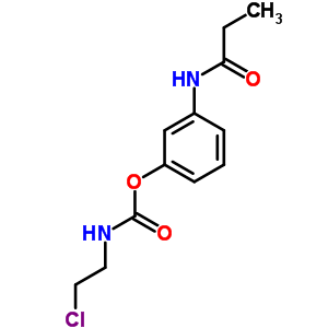 Carbamic acid,(2-chloroethyl)-, 3-[(1-oxopropyl)amino]phenyl ester (9ci) Structure,55791-82-7Structure