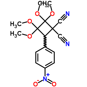 2,2,3,3-Tetramethoxy-4-(4-nitrophenyl)cyclobutane-1,1-dicarbonitrile Structure,56069-51-3Structure