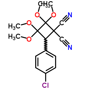 4-(4-氯苯基)-2,2,3,3-四甲氧基-环丁烷-1,1-二甲腈结构式_56069-79-5结构式