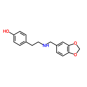 4-[2-(Benzo[1,3]dioxol-5-ylmethylamino)ethyl]phenol Structure,56114-14-8Structure